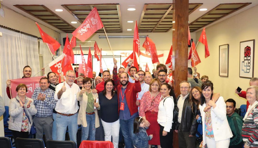 Celebración en la sede del PSOE en Puertollano