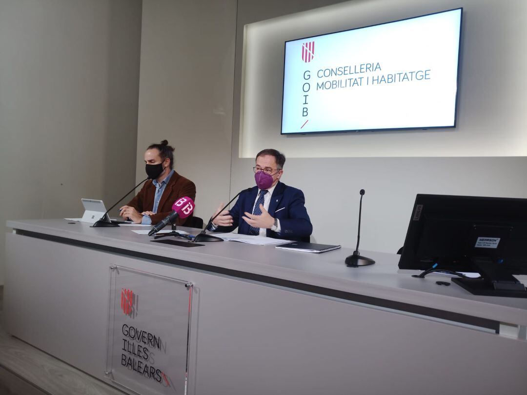 Rueda de prensa en la conselleria de Vivienda.