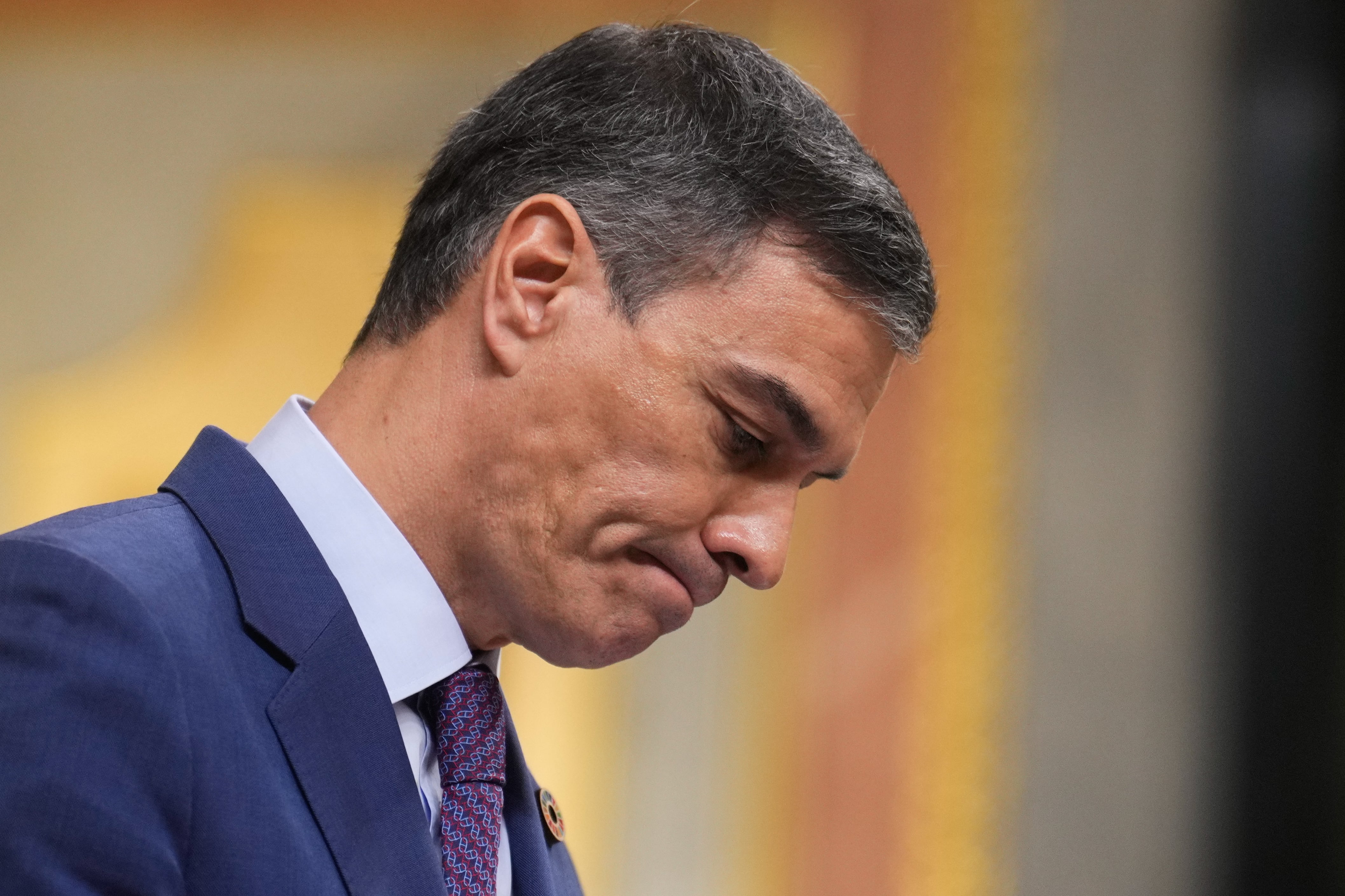 El presidente del Gobierno, Pedro Sánchez, interviene en la sesión de control al Gobierno de este miércoles en el Congreso.