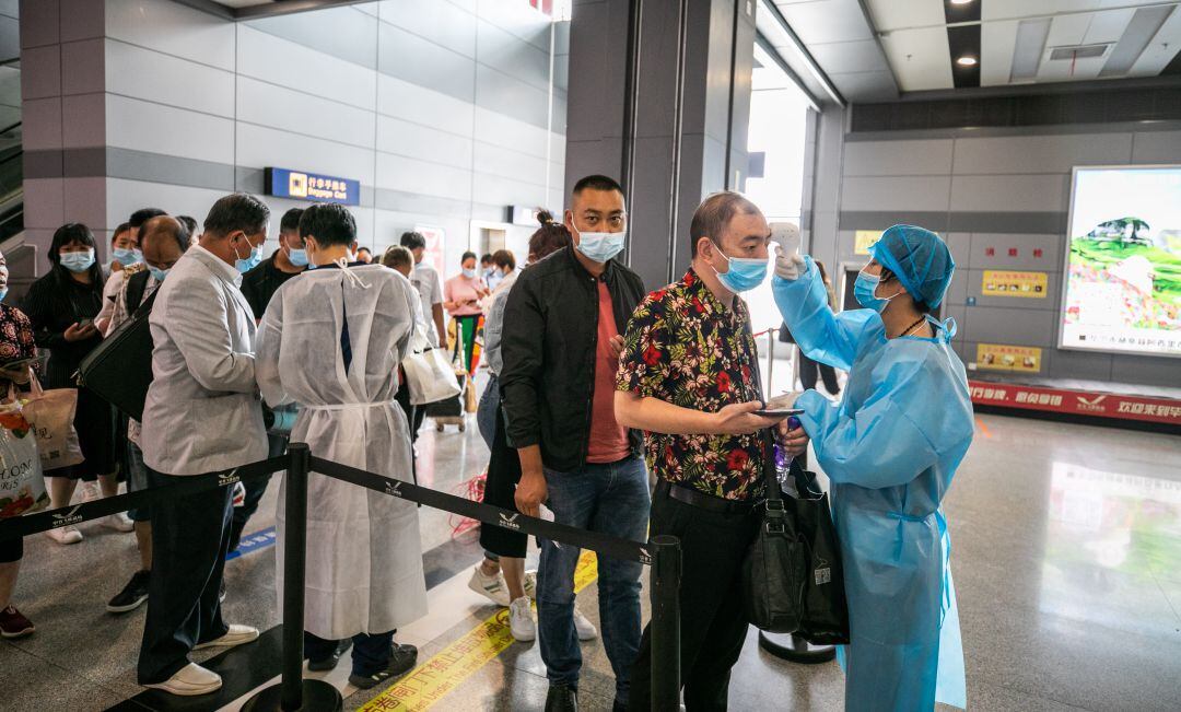 El aeropuerto de Shangai durante la pandemia.