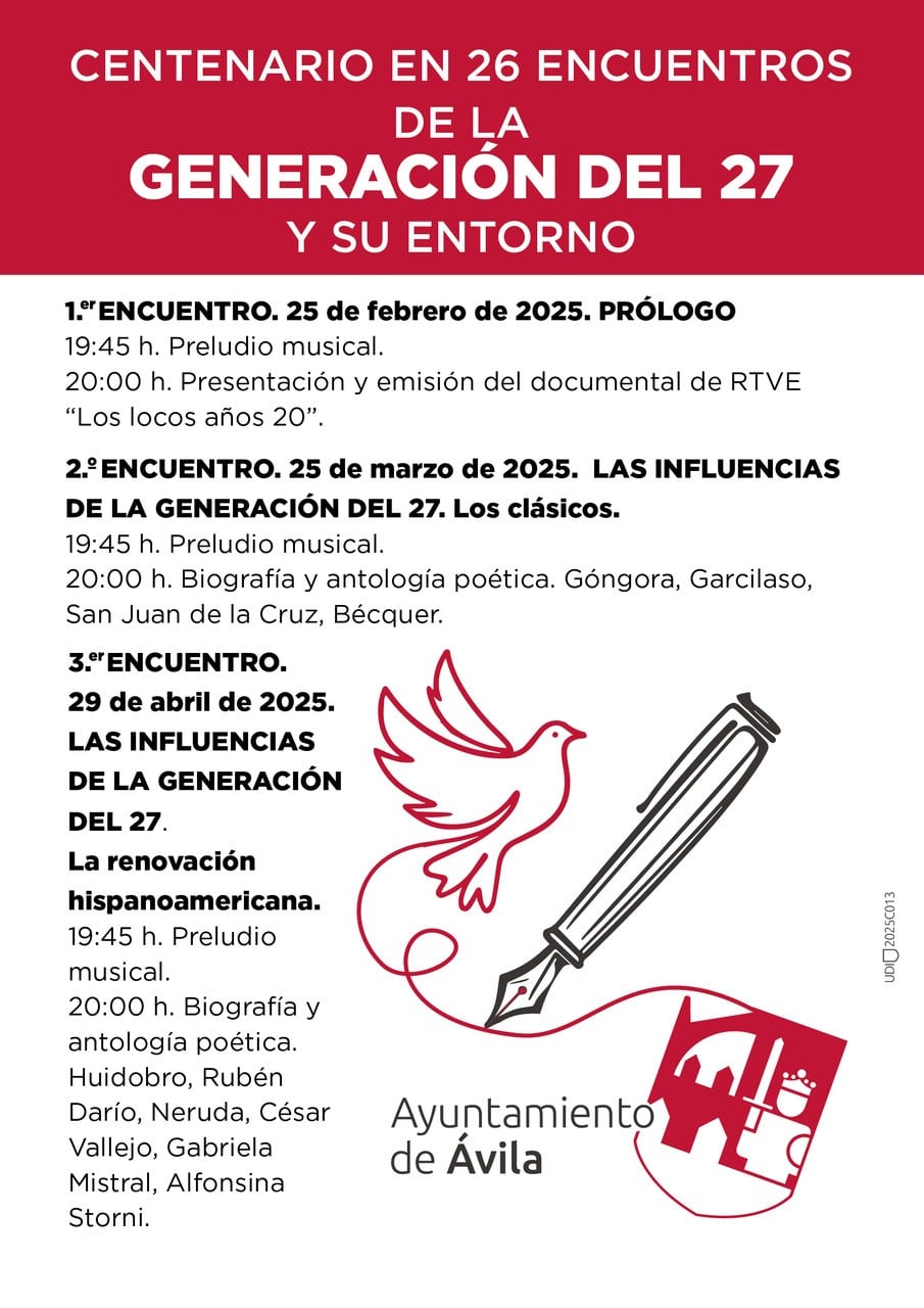 Cartel con los primeros encuentros