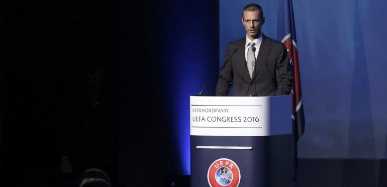 El nuevo presidente de la UEFA Aleksander Ceferin.