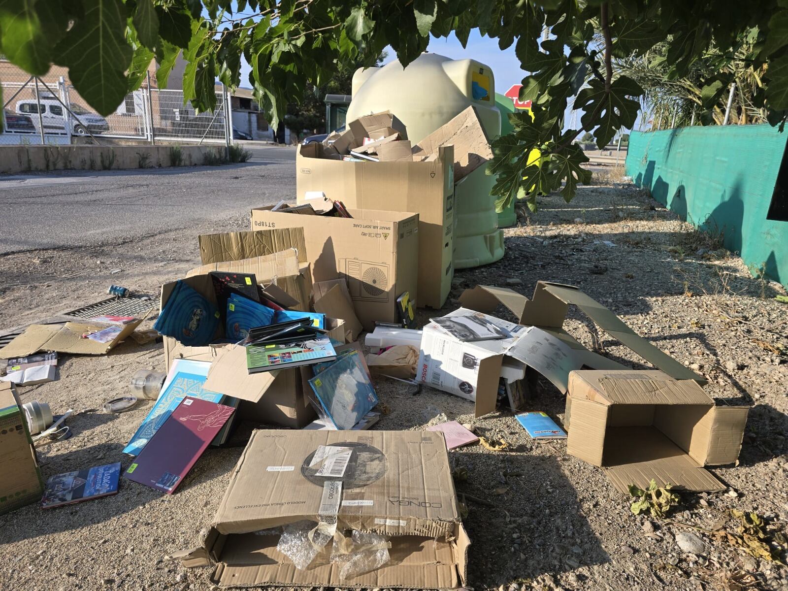 Basura en las calles de Lorca