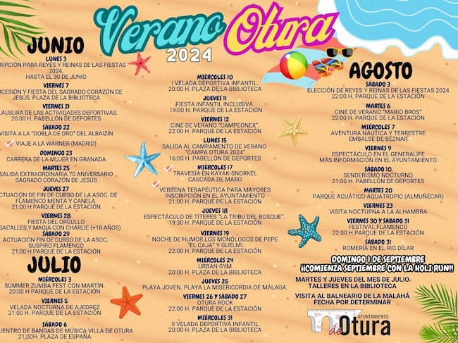 Programación Verano 2024 en Otura