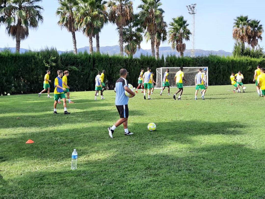 Un momento de un entreno.