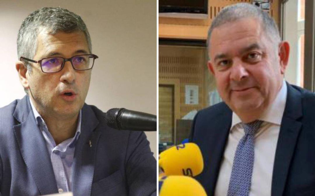 Hugo Morán (izquierda), secretario de Estado de Medio Ambiente, y Lucas Jiménez (derecha) presidente del SCRATS, han estado en Hoy por hoy Murcia