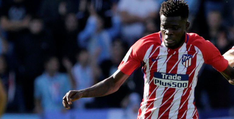 Thomas, durante un partido con el Atlético de Madrid esta temporada