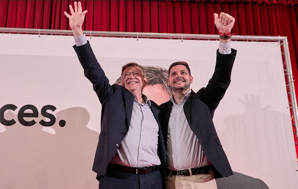 Ximo Puig en el acto comarcal de campaña organizado en Gandia.