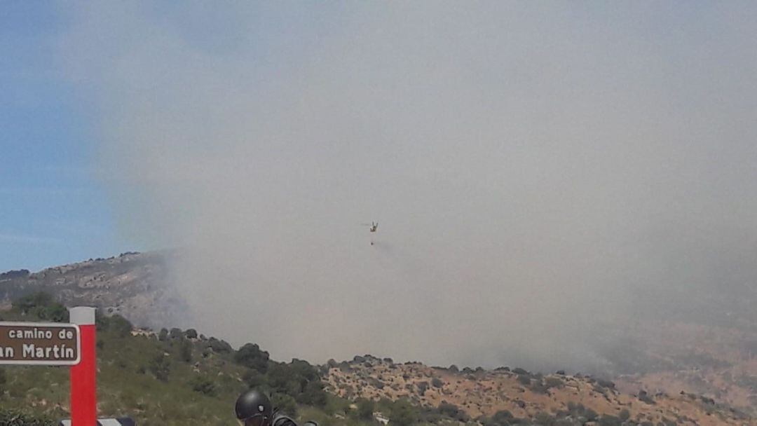 Imagen del incendio originado en Robledo de Chavela (Comunidad de Madrid, España), a 2 de agosto de 2020.