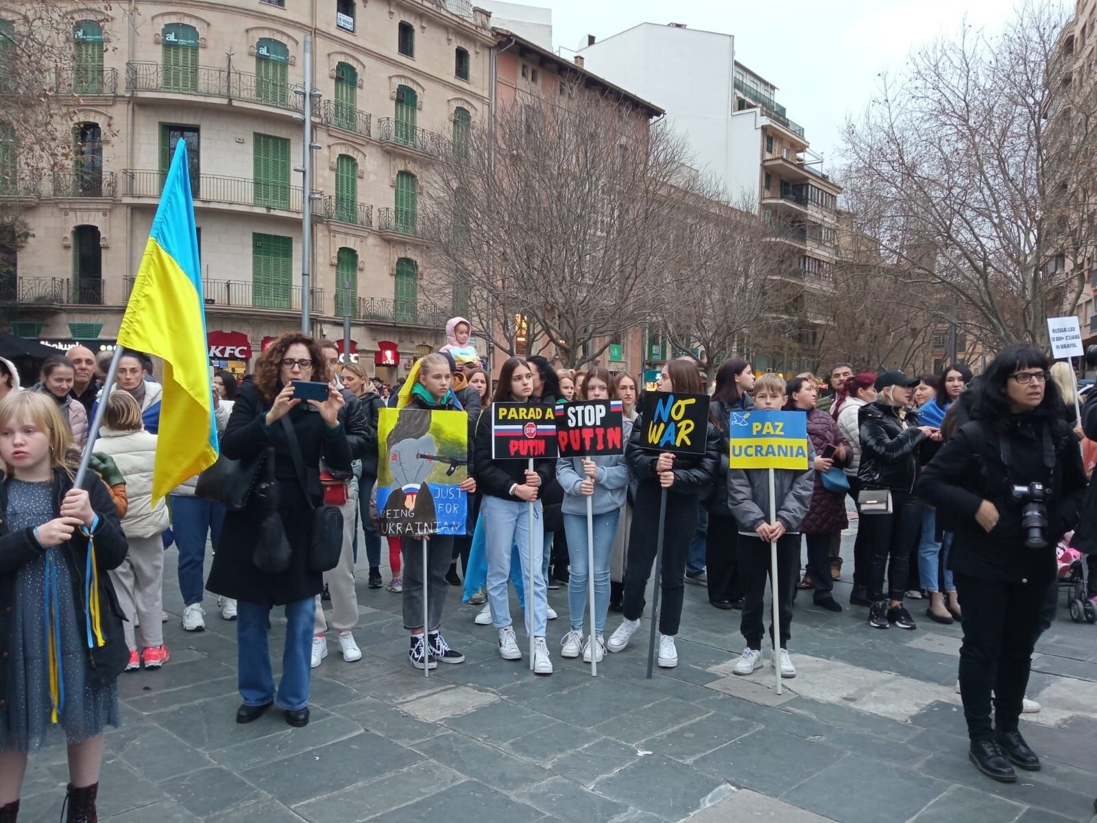 Concentración en Palma en el aniversario de la guerra em Ucrania.
EUROPA PRESS
24/2/2023