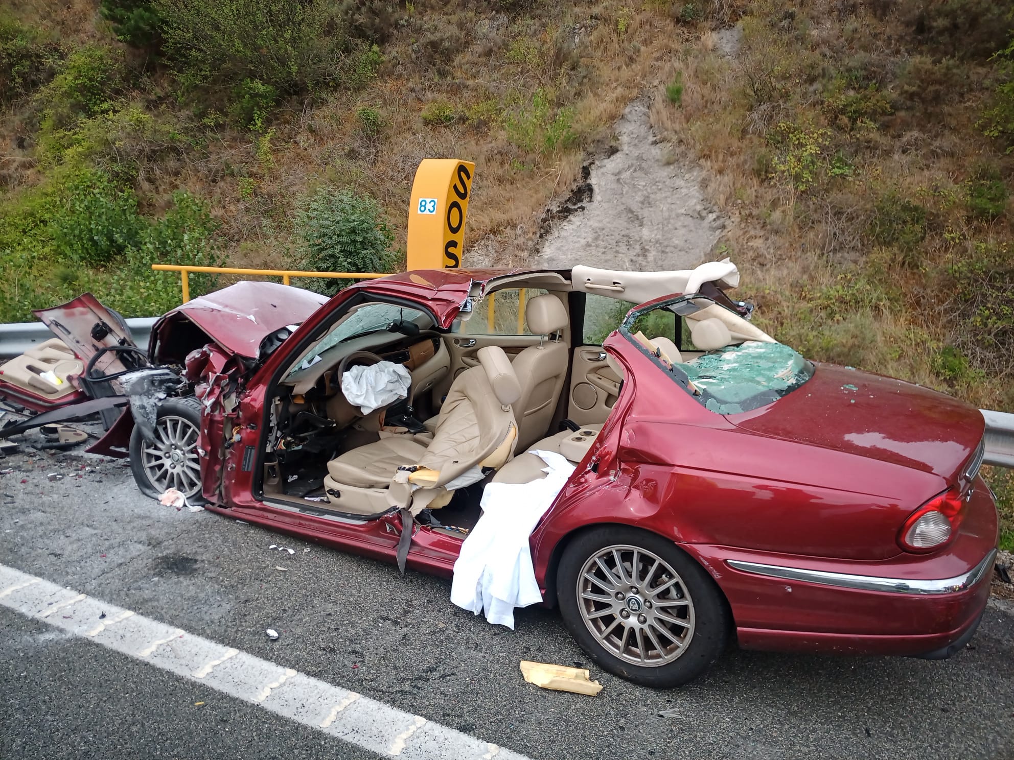 Accidente en la AP-68.