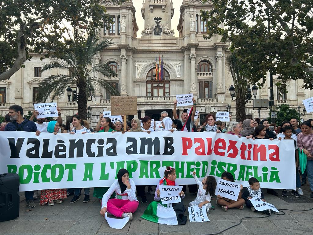 Manifestación en València en solidaridad con Palestina