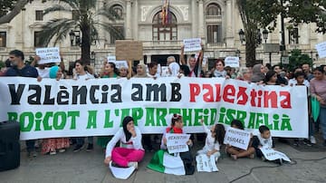 Cientos de personas se concentran en València contra el "apartheid" en Gaza