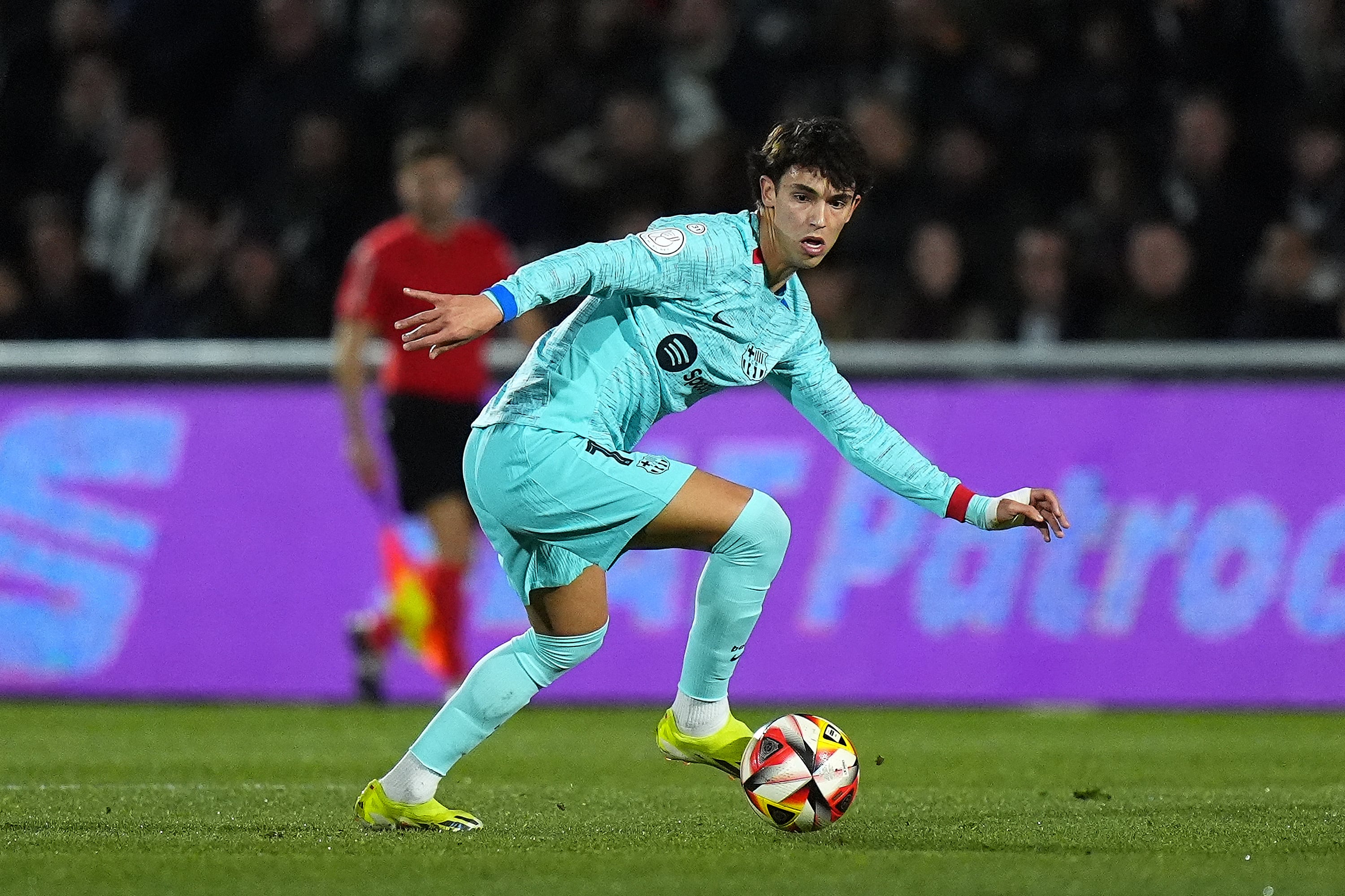 Joao Félix, durante el partido del FC Barcelona ante Unionistas de Salamanca