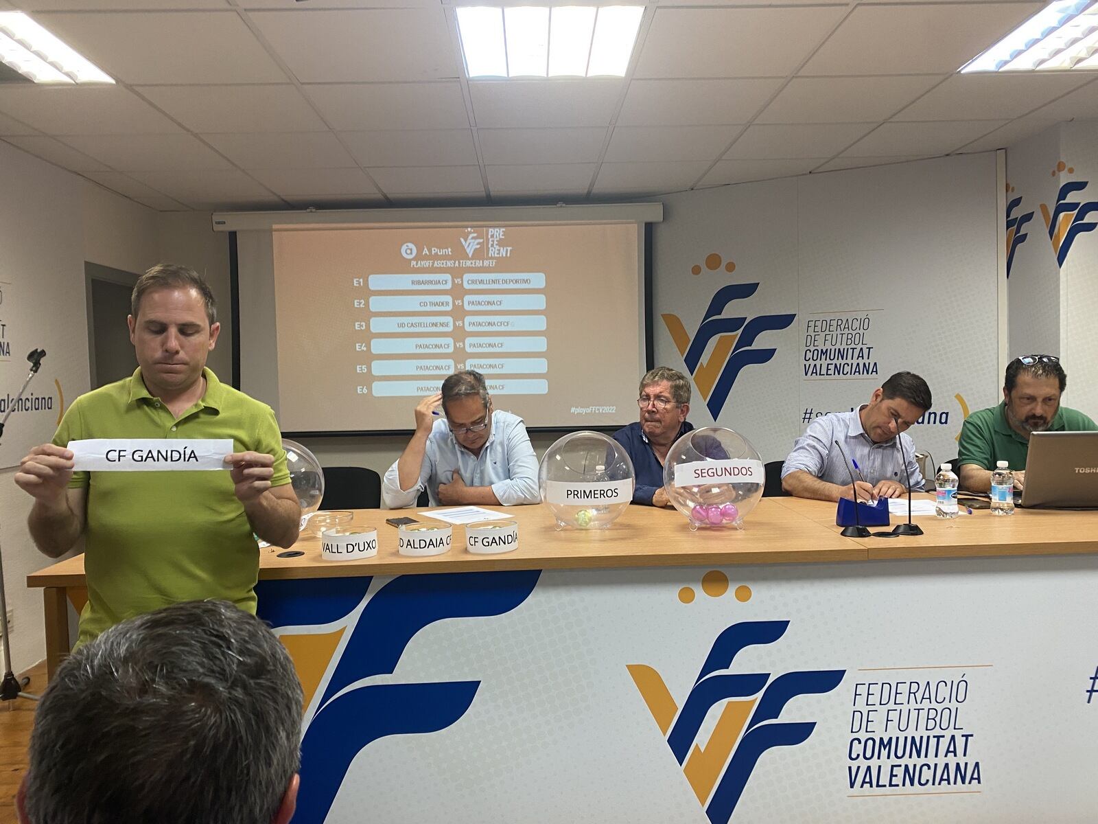 Sorteo del playoff de ascenso en la sede de la FFCV