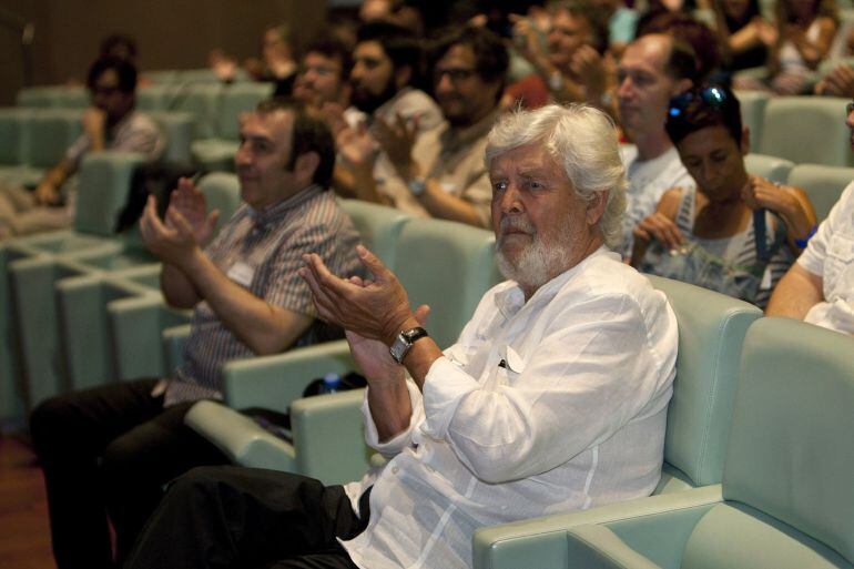 El portavoz nacional de Anova, Xosé Manuel Beiras, durante la asamblea constituyente de las Mareas