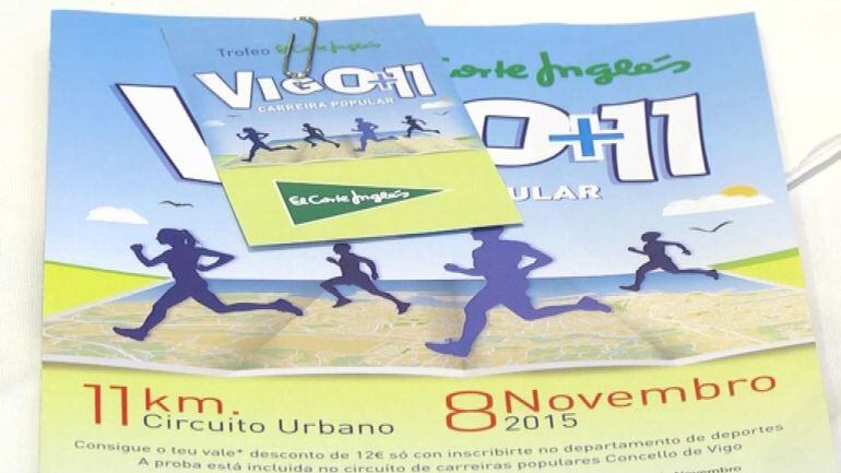 La carrera popular Vigo +11 se celebra en Vigo el 8 de noviembre