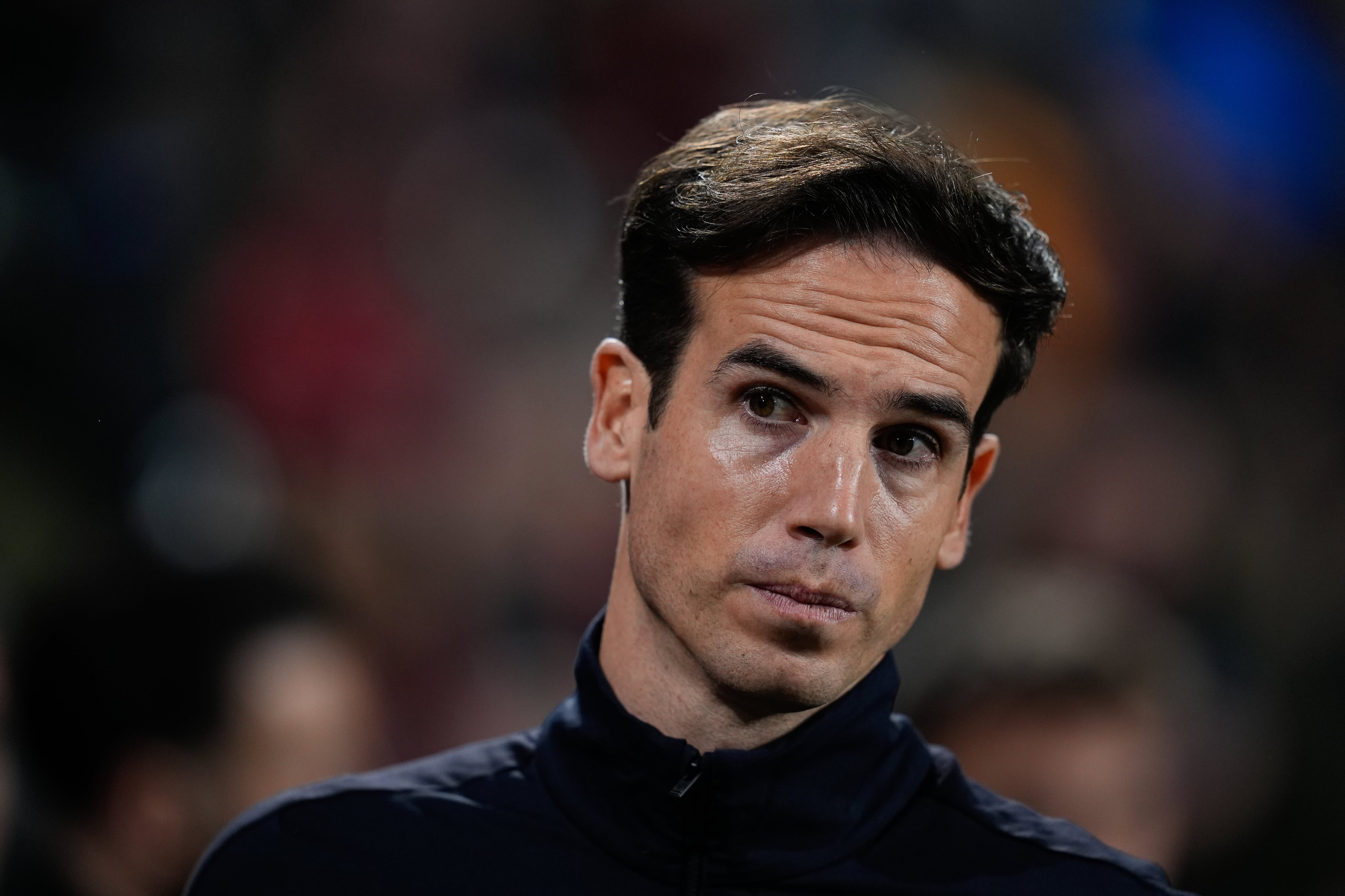 Iñigo Pérez, durante el partido de liga ante el Getafe