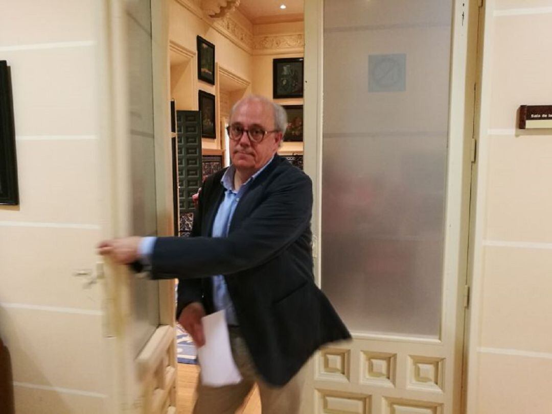 Alfonso Reguera en una comparecencia en el Ayuntamiento de Segovia