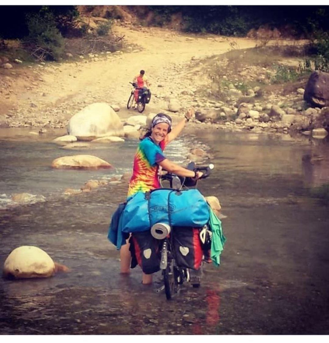 Yesenia Herrera y su bici