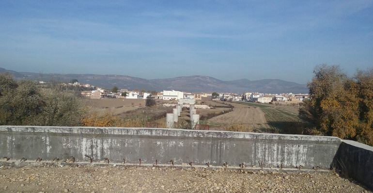 Obras del segundo puente de Huétor Tájar(Granada)