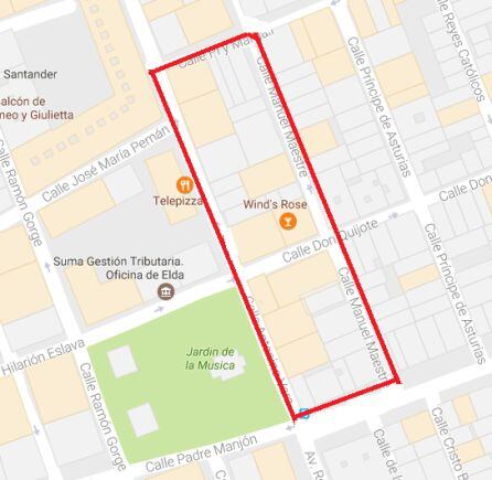 Corte de calles para la Tardebuena