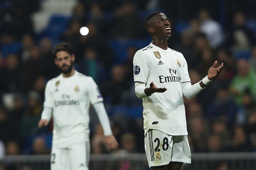 Vinicius, durante el partido del Real Madrid ante el CSKA.