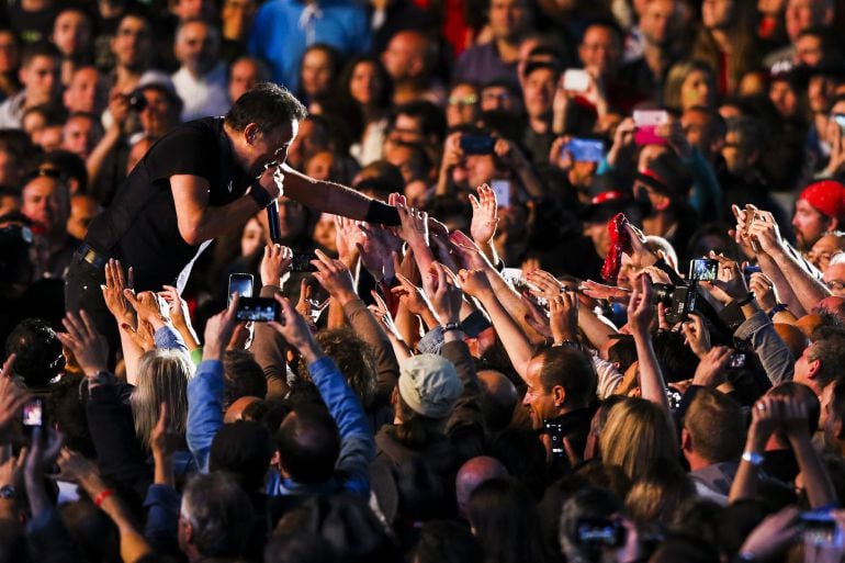 Bruce Springsteen, durante el concierto en Rock in Rio 2016