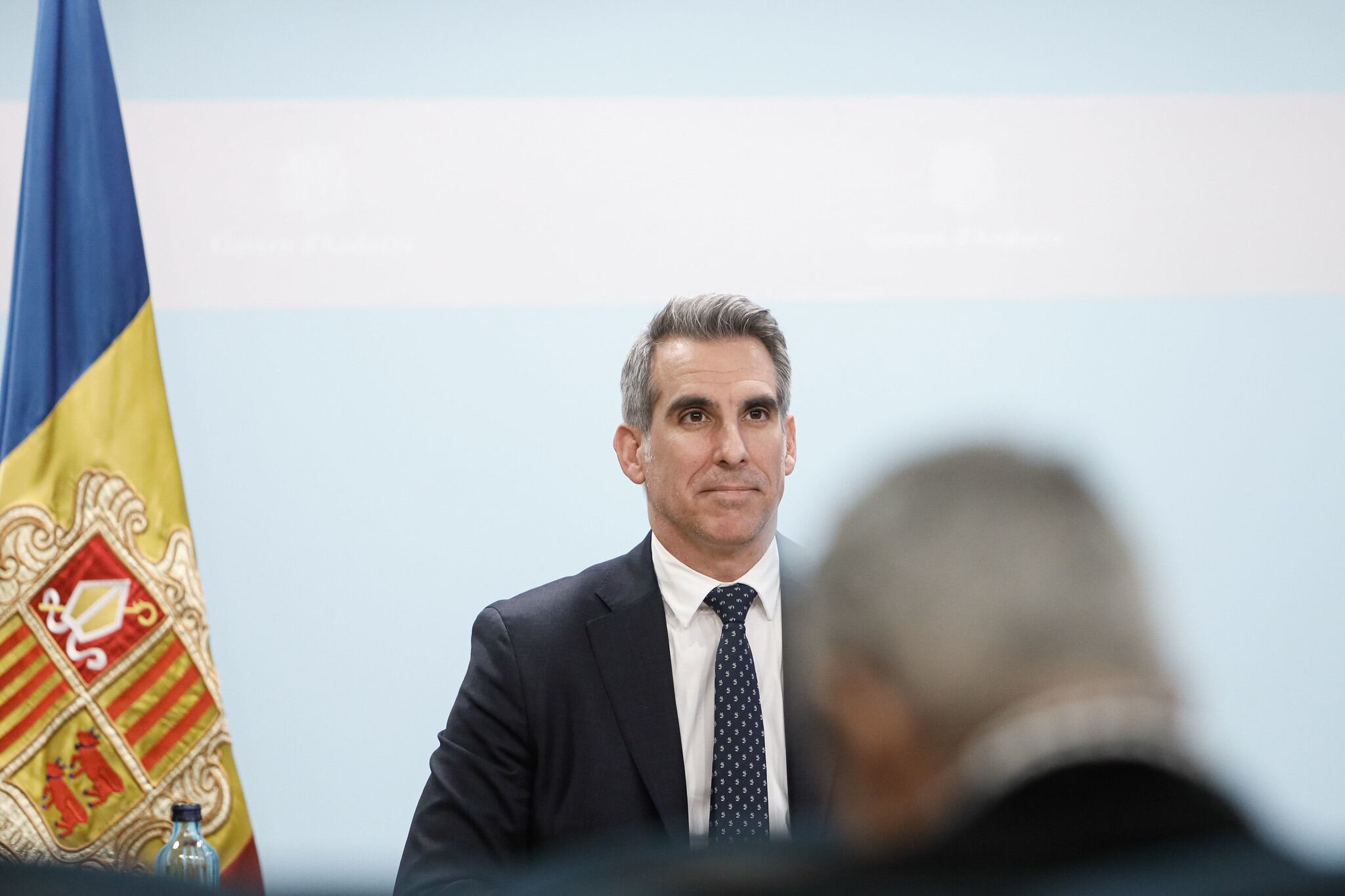 Cèsar Marquina durant una compareixença.