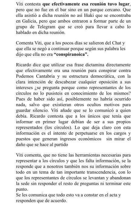 Otro extracto del acta