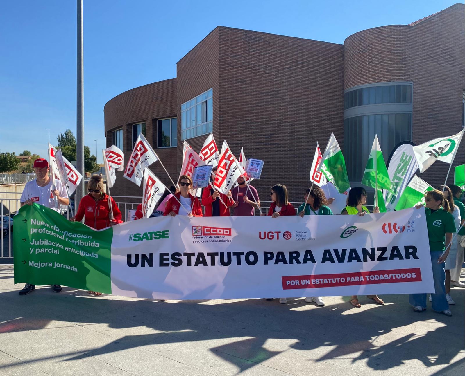 Concentración en el Hospital General de Segovia