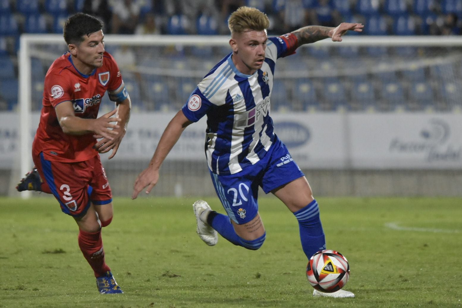 Javi Bonilla, en la imagen ante el Talavera, volvió a marcar.