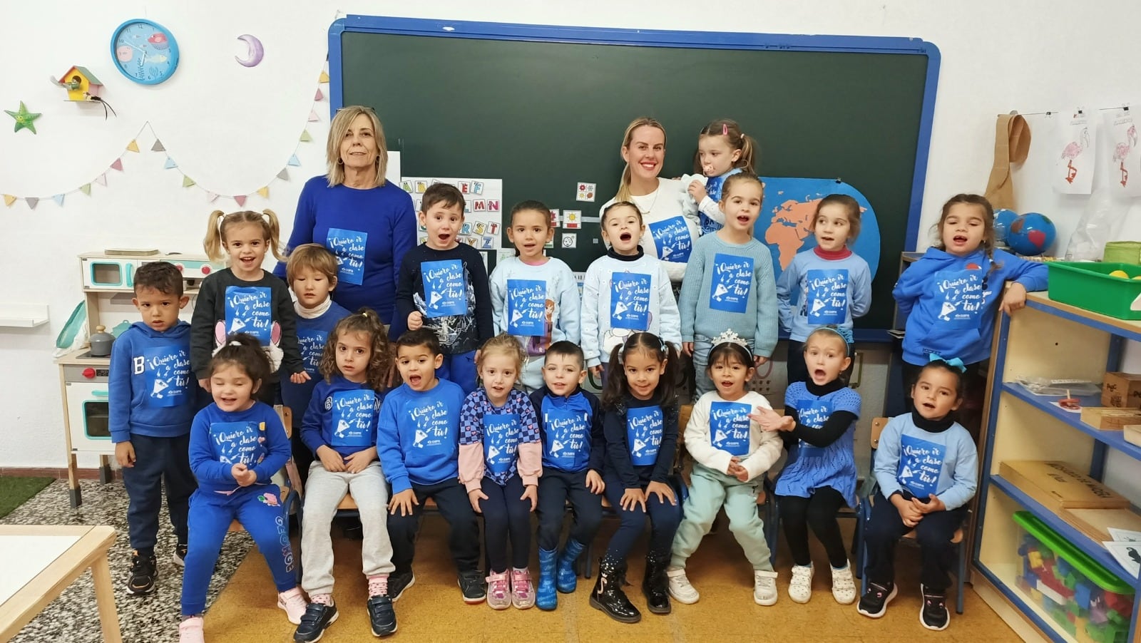 "Quiero ir a clase como tú"