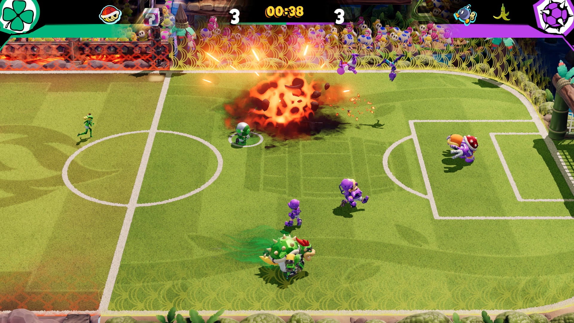 Explosiones e hipertralazaos en Mario Strikers