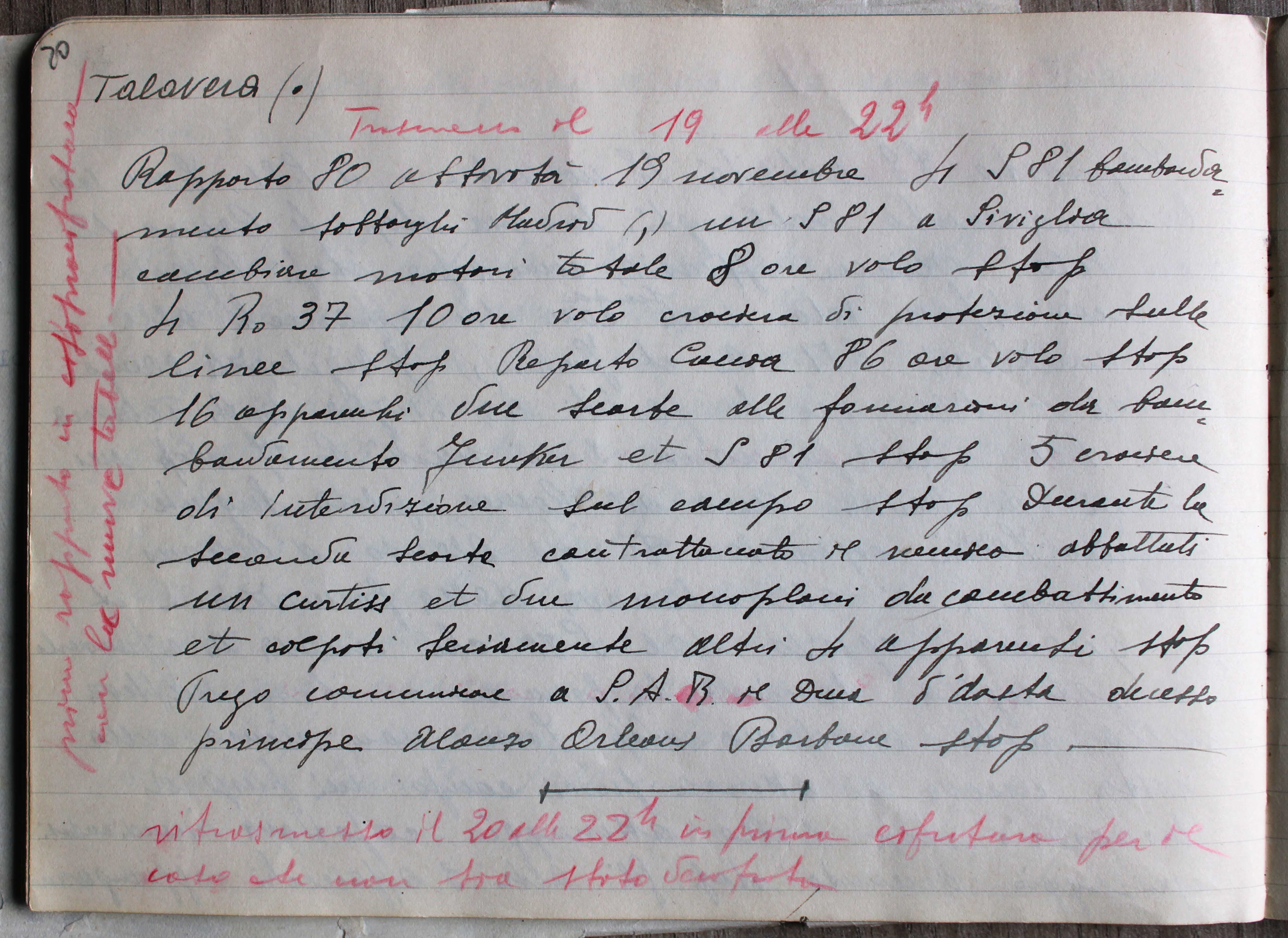 Documentación de la Aeronáutica Italiana, hallada por Luis Antonio Ruiz Casero que revela a autoría del bombardeo de Peironcely 10