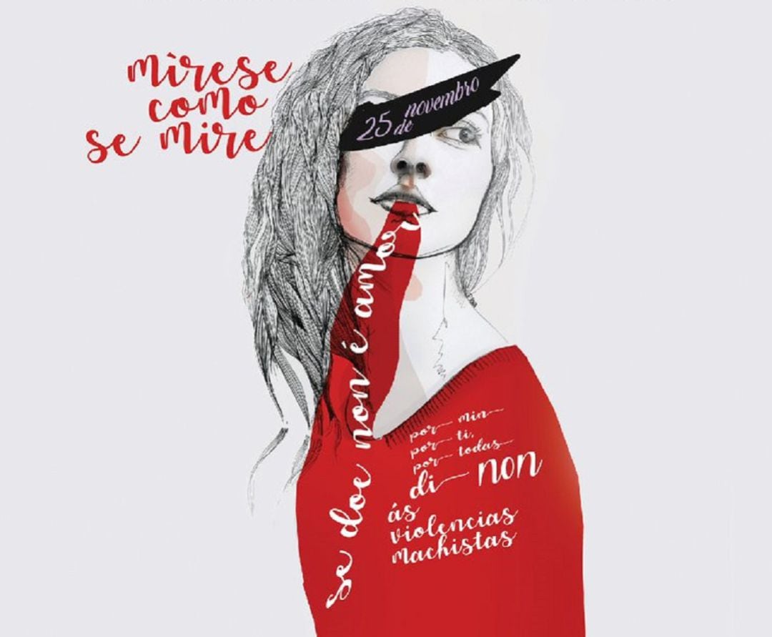 El cartel del concello para conmemorar el Día Internacional contra la Violencia de Género