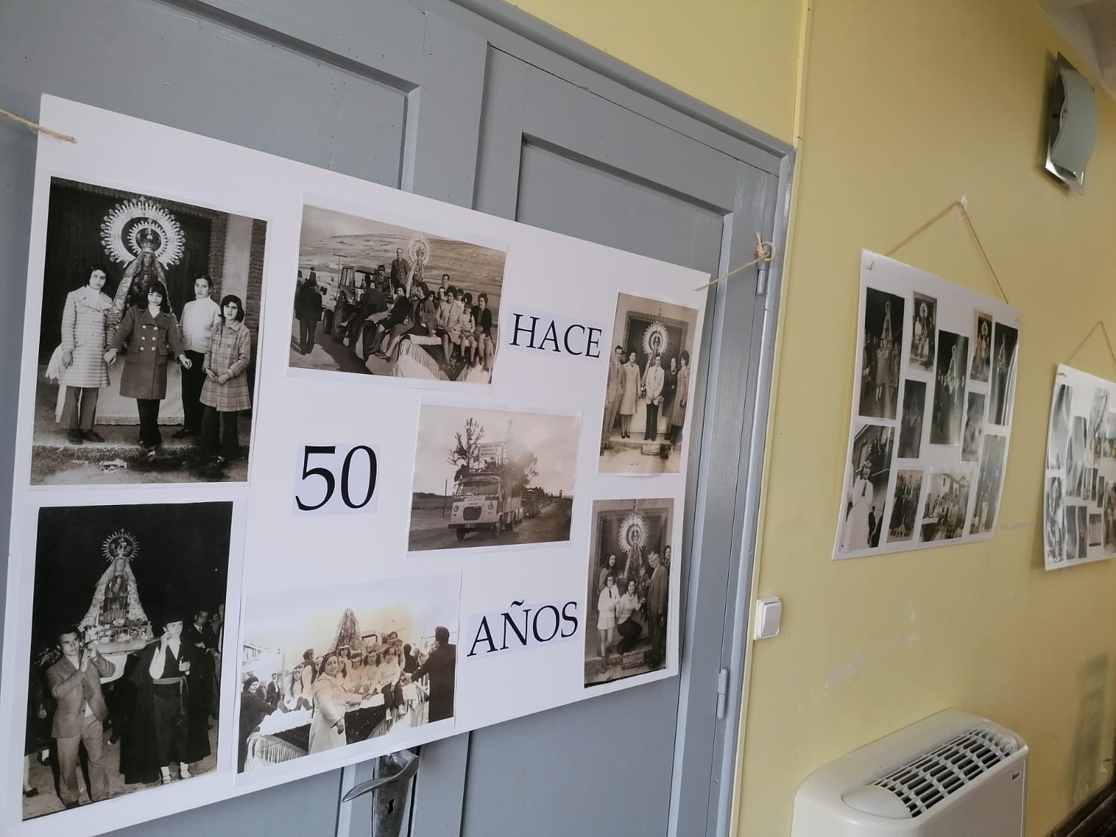 Exposición de fotografías de la llegada de la Virgen hace 50 años en Mata de Cuéllar