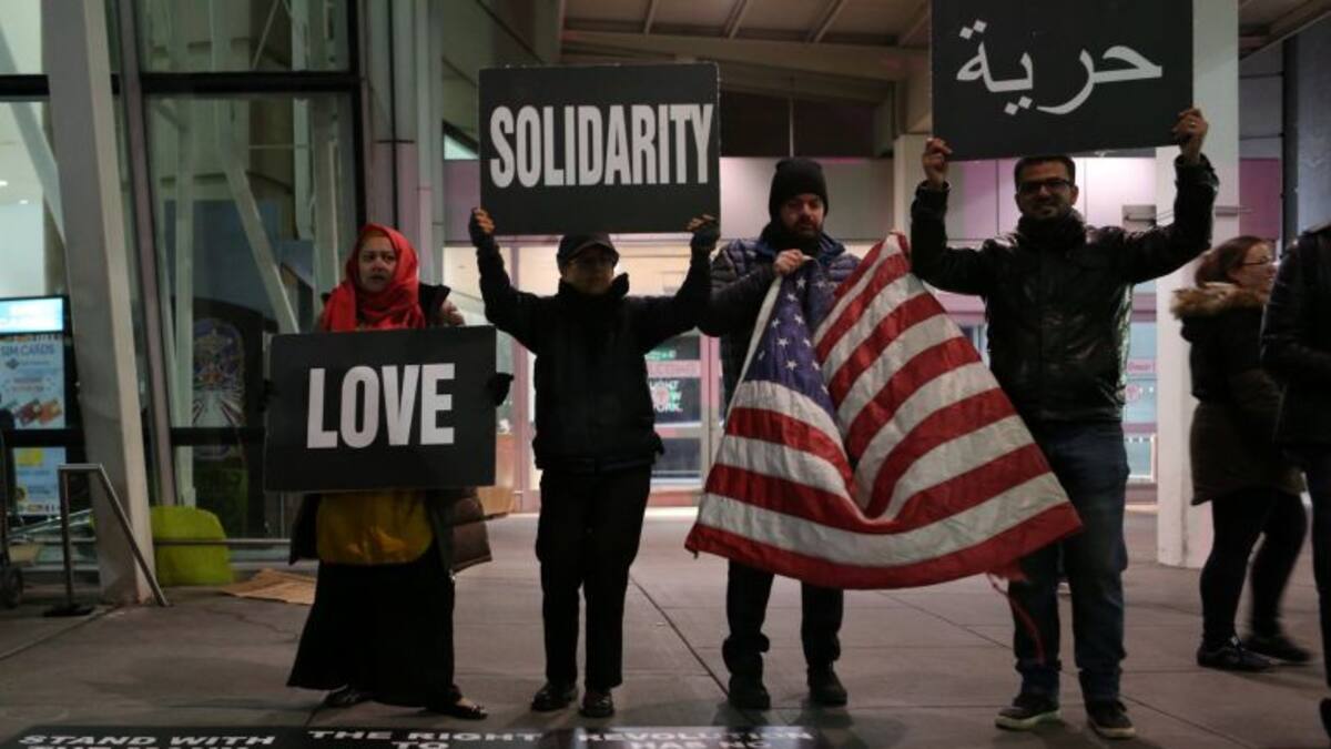 Los afectados por el 'veto musulmán'