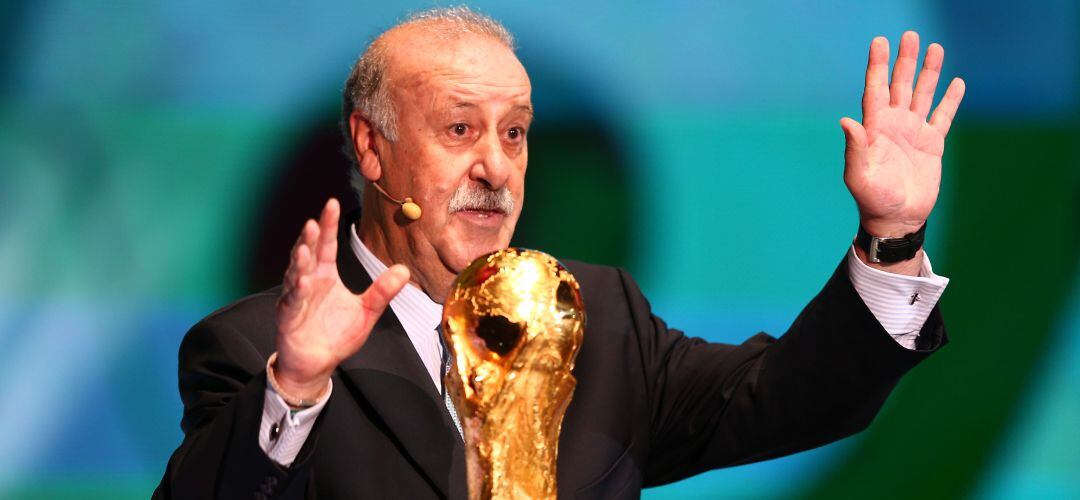 Vicente Del Bosque durante el sorteo del último Mundial