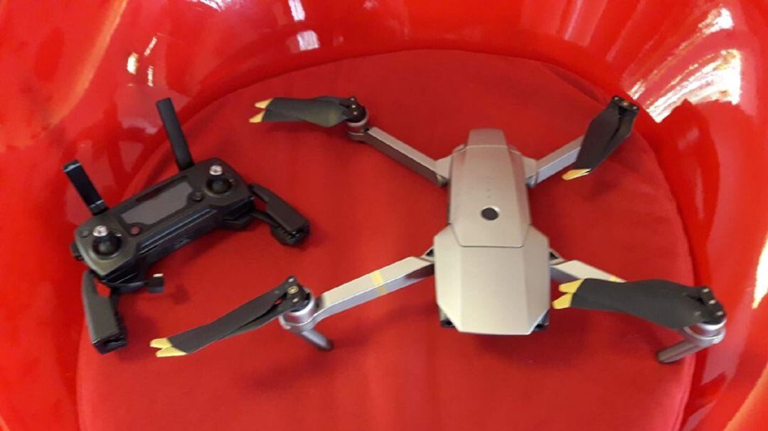 Imagen del dron confiscado