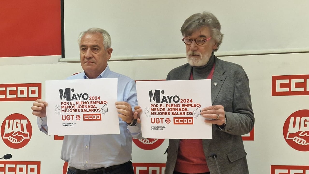 UGT y CCOO se manifestarán en Pamplona el 1 de mayo reclamando &quot;pleno empleo, reducción de jornada y mejora salarial&quot;