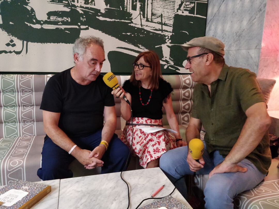 Ferran Adrià i Salah Jamal, amb Rosa Badia