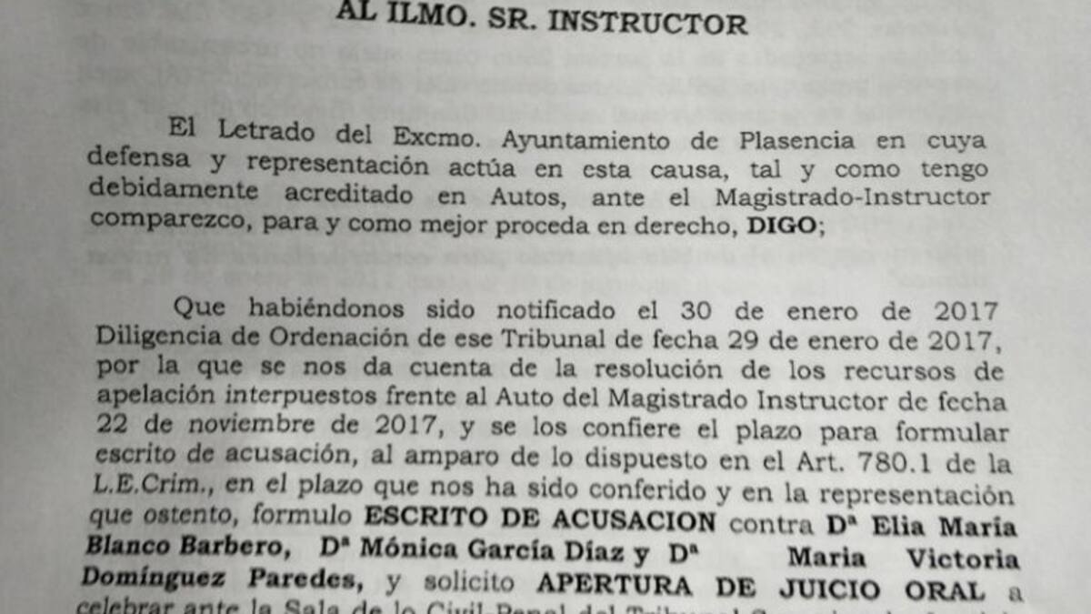 El Ayuntamiento de Plasencia se presenta como acusación en el caso Sánta Bárbara