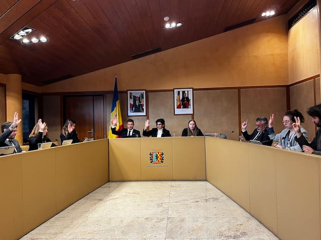 Un moment de la sessió de comú de la Massana celebrada aquest dilluns