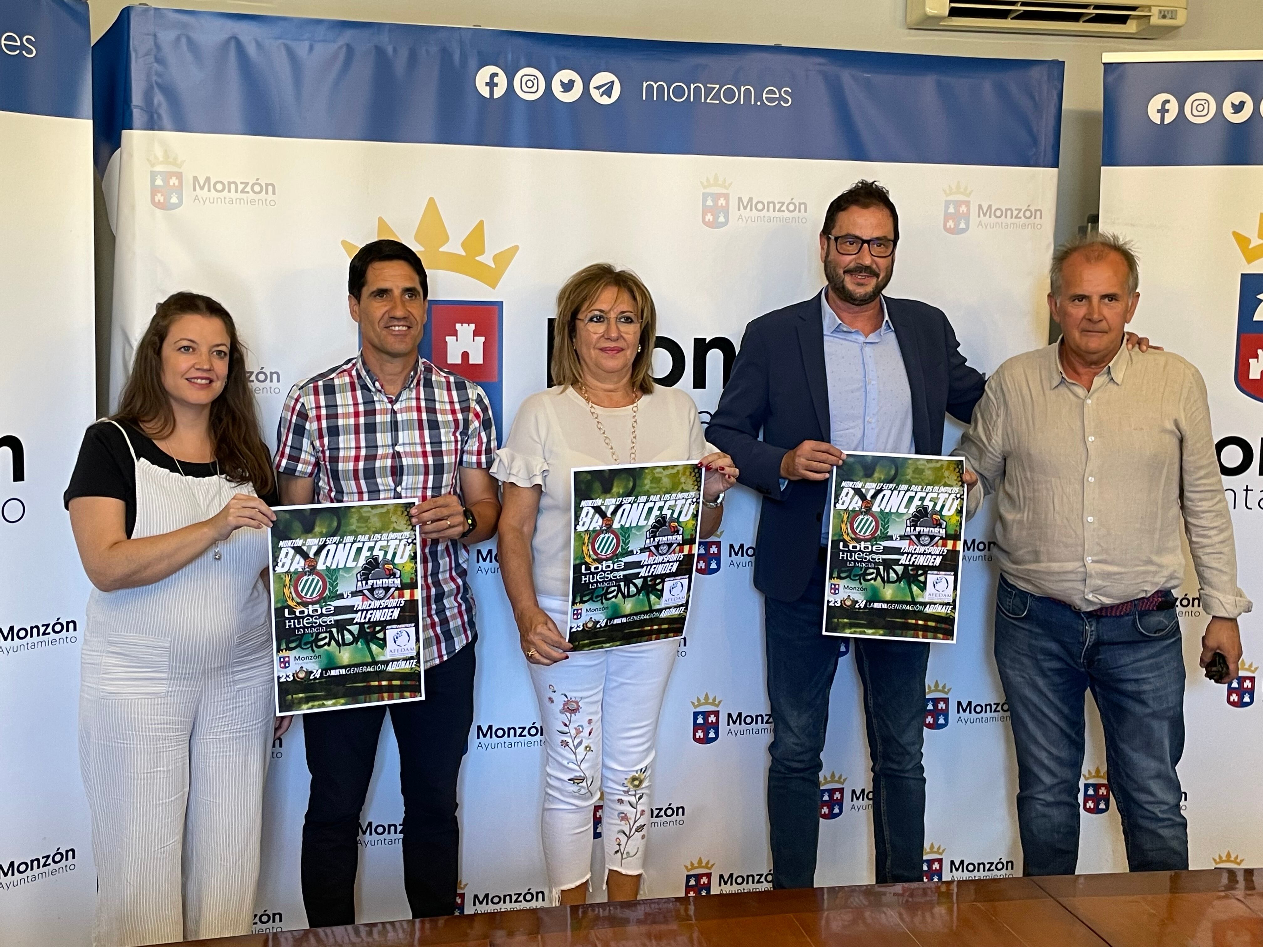 Partido benéfico de baloncesto entre Lobe Huesca y Farlawsports de Alfidén