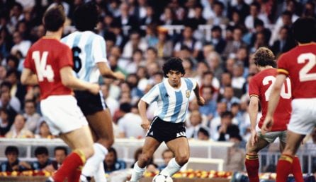 Maradona, de la selección argentina, durante un encuentro del Mundial de España de 1982.