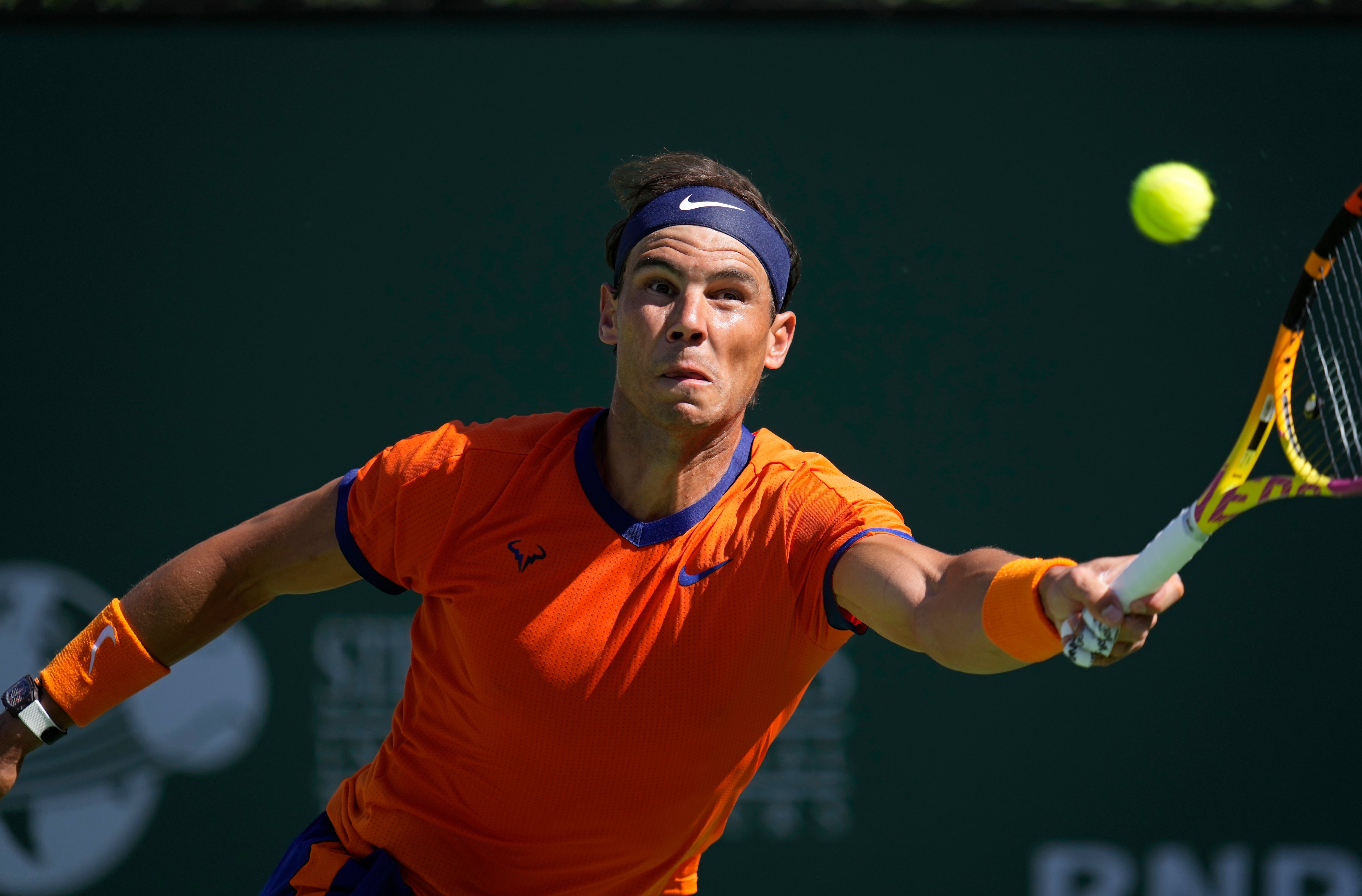 Rafa Nadal, quien estará en el Mutua Madrid Open, durante un partido de Indian Wells (Tenis, Abierto, España, Estados Unidos) EFE/EPA/RAY ACEVEDO