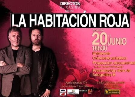 Este domingo día 20, a las 18.30h, actuación de La Habitación Roja