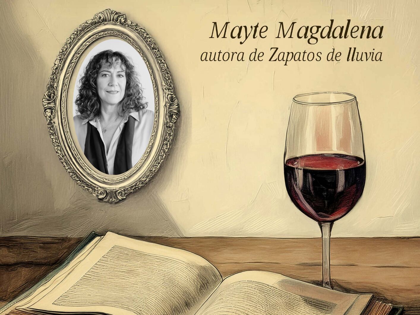 Cartel del Vino Literario del primer día