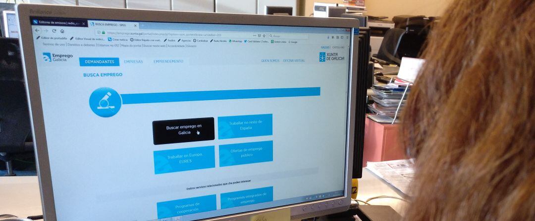 Una persona busca trabajo